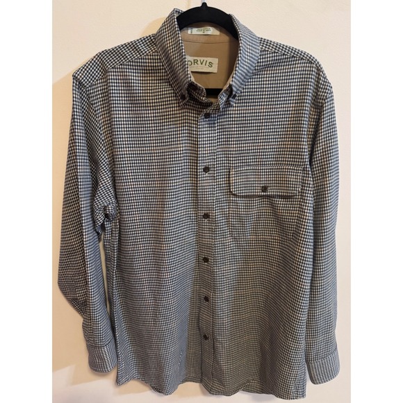 Orvis Other - Orvis Men Brown White Micro Check Button Down Shirt 100% Cotton Heritage Prep B